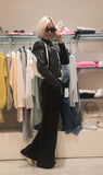 PATRIZIA PEPE Giacca biker in pelle con inserti in maglia CO0001_L1HZ_K103