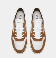 D.A.T.E. SNEAKERS UOMO COURT 2.0 NATURAL WHITE-CAMEL