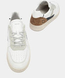 D.A.T.E. SNEAKERS UOMO COURT 2.0 VINTAGE CALF WHITE-CAMEL