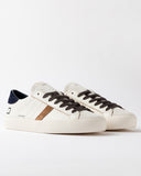 D.A.T.E. SNEAKERS UOMO HILL LOW WHITE  VINTAGE BLUE