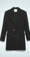 GAELLE PARIS  Abito Robe Manteau In Cady Nero GBDP18892