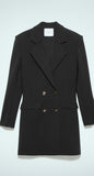 GAELLE PARIS  Abito Robe Manteau In Cady Nero GBDP18892