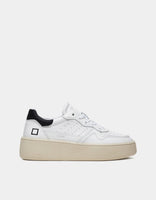 D.A.T.E. SNEAKERS DONNA STEP  CALF WHITE-BLACK