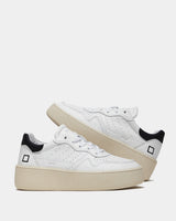 D.A.T.E. SNEAKERS DONNA STEP  CALF WHITE-BLACK