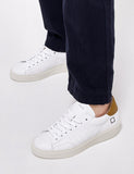 D.A.T.E. SNEAKERS UOMO LEVANTE CALF WHITE-MUD