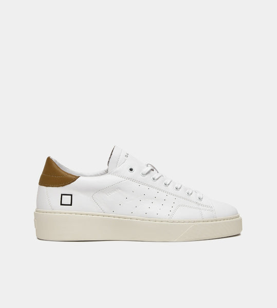 D.A.T.E. SNEAKERS UOMO LEVANTE CALF WHITE-MUD