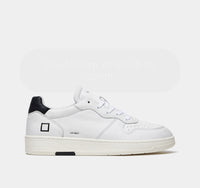 D.A.T.E. SNEAKERS UOMO COURT BASIC WHITE-BLACK