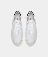 D.A.T.E. SNEAKERS UOMO COURT BASIC WHITE-BLACK