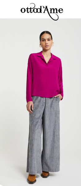 OTTOD'AME CAMICIA IN MISTO SETA BNT DC4859 2016 FUXIA