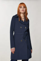 PATRIZIA PEPE TRENCH  TESSUTO BIELASTICO BLUE CO0188/A2AW/C789