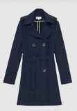 PATRIZIA PEPE TRENCH  TESSUTO BIELASTICO BLUE CO0188/A2AW/C789