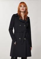 PATRIZIA PEPE TRENCH NERO TESSUTO BIELASTICO  CO0188/A2AW/K103