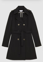 PATRIZIA PEPE TRENCH NERO TESSUTO BIELASTICO  CO0188/A2AW/K103