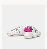 PHILIPPE MODEL   SNEAKERS DONNA PARIS   PRLD VB40 bianco e fucsia