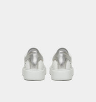 D.A.T.E. SNEAKERS DONNA SFERA LAMINATED  WHITE/SILVER