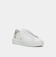 D.A.T.E. SNEAKERS DONNA SFERA LAMINATED  WHITE/SILVER