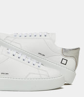 D.A.T.E. SNEAKERS DONNA SFERA LAMINATED  WHITE/SILVER