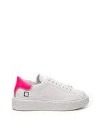 D.A.T.E. SNEAKERS DONNA SFERA  BASIC CALF   WHITE/FUXIA