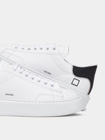 D.A.T.E. SNEAKERS DONNA SFERA  BASIC CALF   WHITE/BLACK