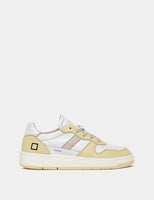 D.A.T.E. SNEAKERS DONNA COURT 2.0 SOFT WHITE-YELLOW