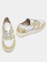 D.A.T.E. SNEAKERS DONNA COURT 2.0 SOFT WHITE-YELLOW