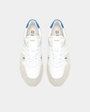 D.A.T.E. SNEAKERS UOMO COURT 2.0 NYLON WHITE-BLUETTE