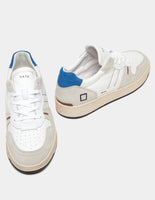 D.A.T.E. SNEAKERS UOMO COURT 2.0 NYLON WHITE-BLUETTE