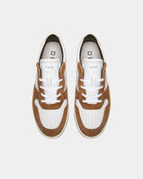 D.A.T.E. SNEAKERS UOMO COURT 2.0  NATURAL WHITE-CAMEL