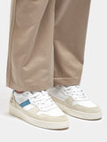 D.A.T.E. SNEAKERS UOMO COURT 2.0 VINTAGE CALF WHITE SKY