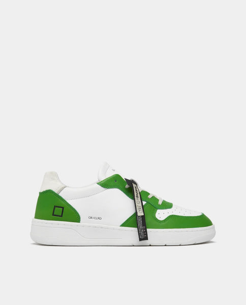 D.A.T.E. SNEAKERS UOMO COURT WORKSHOP COLORED WHITE-EMERALD