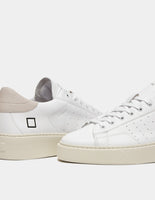 D.A.T.E. SNEAKERS UOMO LEVANTE CALF WHITE GRAY