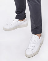 D.A.T.E. SNEAKERS UOMO LEVANTE CALF WHITE GRAY