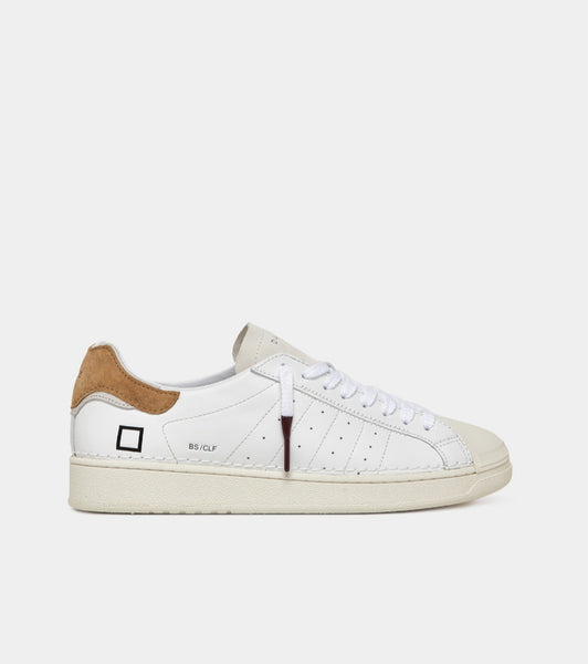 D.A.T.E. SNEAKERS UOMO BASE CALF WHITE-CUOIO