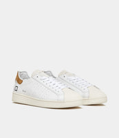 D.A.T.E. SNEAKERS UOMO BASE CALF WHITE-CUOIO