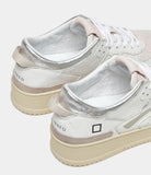 D.A.T.E. SNEAKERS DONNA TORNEO SHINY WHITE-PINK