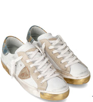 PHILIPPE MODEL   SNEAKERS DONNA PARIS   PRLD VDM1 Bianco e Azzurro