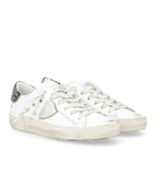 PHILIPPE MODEL   SNEAKERS DONNA PARIS   PRLD VY09 Bianco e dettagli stampa pitone