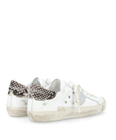 PHILIPPE MODEL   SNEAKERS DONNA PARIS   PRLD VY09 Bianco e dettagli stampa pitone