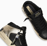 CRIME LONDON DONNA SK8 DELUXE MID GOLD FEVER ART 28152