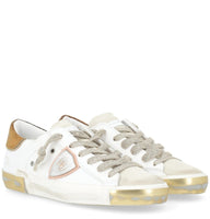 PHILIPPE MODEL   SNEAKERS DONNA PARIS   PRLD XE05 Bianco con dettagli oro e bronzo