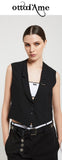 OTTOD'AME  Gilet con revers WHI_DT9112-1_1920 nero