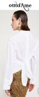 OTTOD'AME Camicia in popeline con fiocco
 PCH_DC5039_1948 bianco