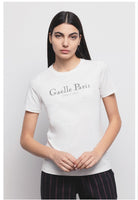 GAELLE PARIS T-Shirt Mezza Manica In Bielastico 
 GAABW01278 OFF White