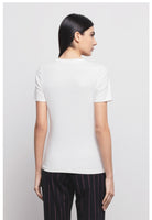 GAELLE PARIS T-Shirt Mezza Manica In Bielastico 
 GAABW01278 OFF White