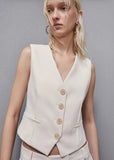 PATRIZIA PEPE Gilet in twill stretch 2C1588_A481_W368