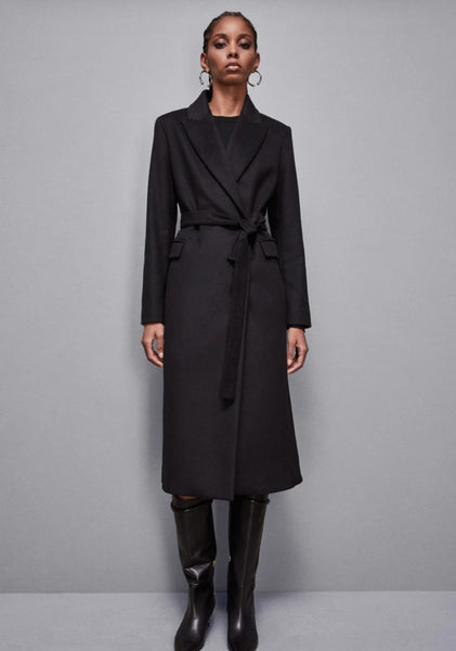 PATRIZIA PEPE  Cappotto con cintura in panno "Essential"  2O0167_A171_K103