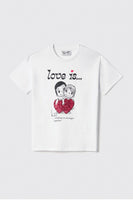 GAELLE PARIS TSHIRT  GAABW06021  T-shirt in jersey paricollo  con stampa e paillettes  vestibilità Over• Bianco