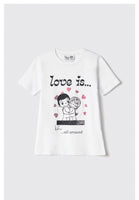 GAELLE PARIS TSHIRT  GAABW06023  T-shirt in jersey paricollo  con stampa e strass  vestibilità slim• Bianco