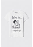 GAELLE PARIS TSHIRT  GAABW06025  T-shirt in jersey paricollo  con stampa e strass  vestibilità slim• Bianco