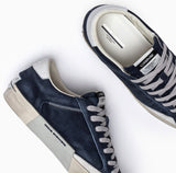 CRIME LONDON SNEAKERS DISTRESSED INDIGO FADE Art.14007